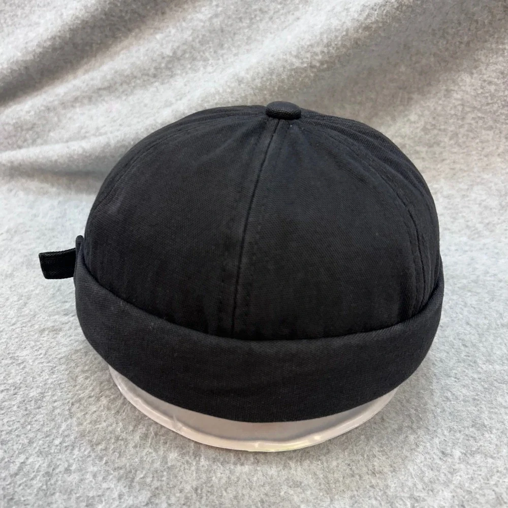 Denim Supplies Patch Mens Black Denim Supplies Docker Cap Brimless Beanie OSFM